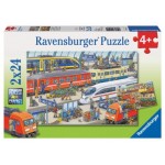 24 pc Ravensburger Puzzle - Busy Train Station 2x24pc